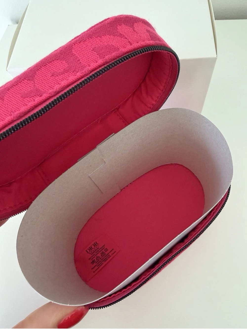 Christian Dior Cosmetic Makeup Bag Zip Case Travel Pouch NWT with box - Picture 2 of 5